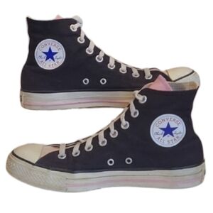 Converse Chuck Taylor All-Star Classic High Top Lace Up Pink Trim Canvas Sneaker